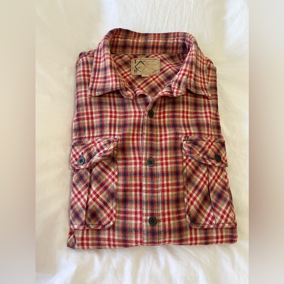 True Religion | Cayman Military Flannel Mens Size XXL | Orange/Red - Picture 10 of 10